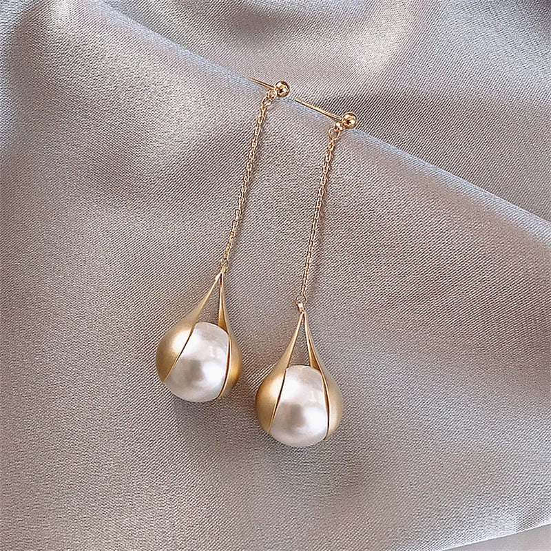 Women's Fashionable  Danburite Ball Pendant  Earrings